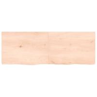 VidaXL Wastafelblad 140x50x(2-4) cm onbehandeld massief hout - thumbnail
