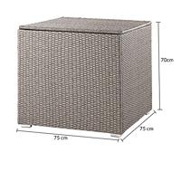 Polyrattan Kussenbox Beige 318L - thumbnail