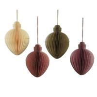 Kerstornament Papier 10cm Assorti 1st - thumbnail