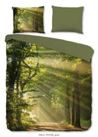 Good Morning Dekbedovertrek WOODS 200x200/220 cm groen - thumbnail