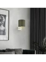 Wandlamp Mati voor lampenkap, 10-10-18cm, Wit, Wandlamp gemaakt-van, Metaal, geschikt-voor-E27-LED-lichtbron, voor-lampenkap-met-doorsnede-max., 20cm - thumbnail