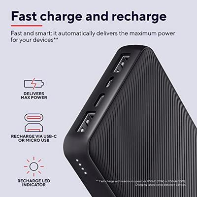 Trust Primo Powerbank 15.000 mAh Powerbank Zwart - thumbnail