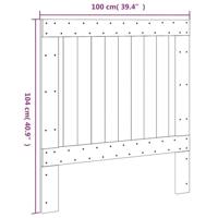 Hoofdbord 100x104 cm massief grenenhout - thumbnail