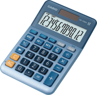 Casio MS-120EM Bureaurekenmachine Blauw Aantal displayposities: 12 werkt op zonne-energie (l x b) 101 mm x 149 mm - thumbnail