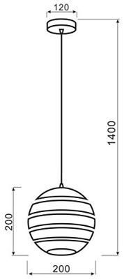 Deko Light Ankaa 200 342137 Hanglamp LED, Halogeen E27 40 W RVS