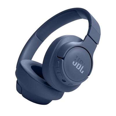 JBL Tune 720BT draadloze on-ear koptelefoon in blauw - Met JBL Pure Bass Sound, Bluetooth 5.3, handsfree bellen, audiokabel en 76 uur batterijduur