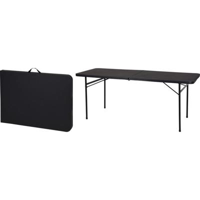 Campingtafel Inklapbaar Zwart 182x68cm
