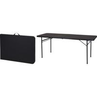 Campingtafel Inklapbaar Zwart 182x68cm - thumbnail