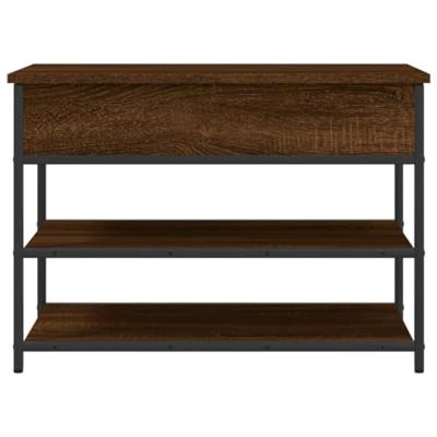 Schoenenbankje 70x42,5x50 cm bewerkt hout bruineikenkleurig Schoenenbankje 70x42,5x50 cm bewerkt hout bruineikenkleurig