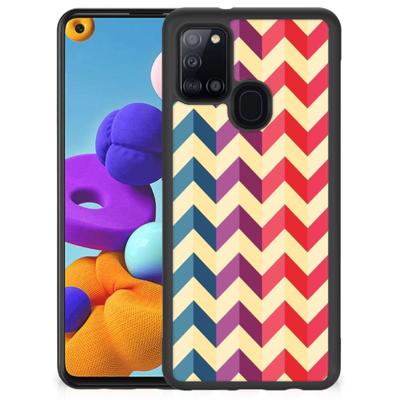 Samsung Galaxy A21s Bumper Case Zigzag Multi Color