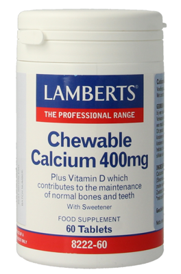 Lamberts Calcium 400mg + Vitamine D Kauwtabletten Lamberts Calcium 400mg + Vitamine D Kauwtabletten