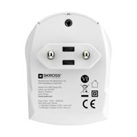 Skross Europa 1x USB + 1x USB-C Wereldstekker Wit - thumbnail