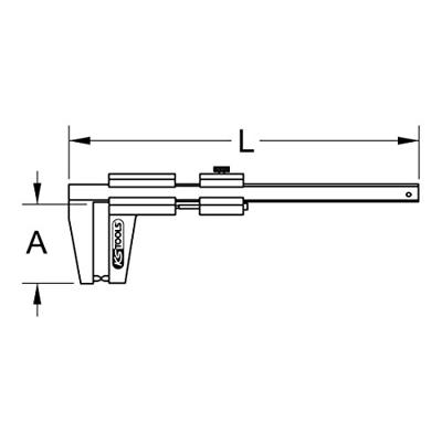 KS Tools 300.0535 Remschijven schuifmaat 0 - 60 mm, 162mm