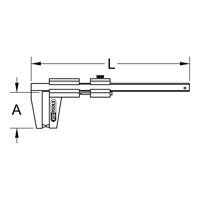 KS Tools 300.0535 Remschijven schuifmaat 0 - 60 mm, 162mm - thumbnail