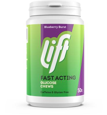 Lift Fast Acting Glucose Kauwtabletten - Bosbes