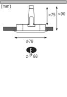 Paulmann 93631 Nova Inbouwlamp GU10 35 W Wit (mat) - thumbnail