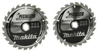 Makita Accessoires Twin-Pack Cirkelzaagblad Hout | Efficut 165x20x1,4 25T 23g - B-62985-2 - thumbnail