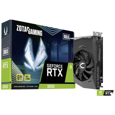 Zotac Nvidia GeForce RTX 3050 Videokaart SOLO 6 GB GDDR6-RAM PCIe x8 DisplayPort, HDMI Zotac Nvidia GeForce RTX 3050 Videokaart SOLO 6 GB GDDR6-RAM PCIe x8 DisplayPort, HDMI