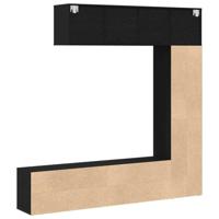 Boekenkast 3 pcs Zwart Eiken 36 x 30 x 143 cm Bewerkt hout - thumbnail