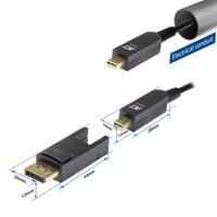 ACT 10 meter DisplayPort 1.4 Active Optical Cable 8K met afneembare connector DisplayPort male - Dis - thumbnail