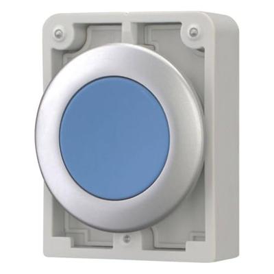 Eaton M30C-FDR-B Drukschakelaar Plat, Rond, Verchroomd Blauw 1 stuk(s)