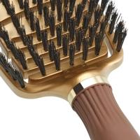 Olivia Garden Flex Boar Bristles Gold&Brown Brush - thumbnail