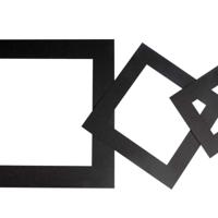 Creativ Company Passepartout lijsten, dikte 0,4 mm, 270 gr, zwart, 75 stuk/ 1 doos - thumbnail