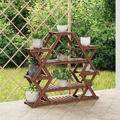 VidaXL Plantenstandaard 110x25x105 cm massief vurenhout