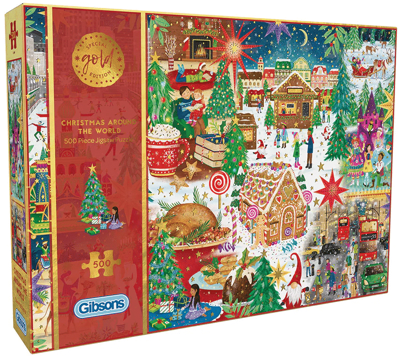 Intro Gibson kerst puzzel christmas around the world 1000 stukjes