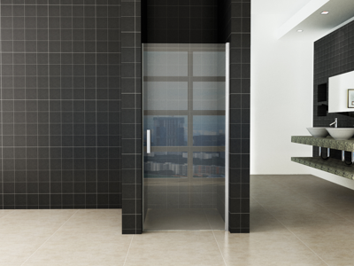 Cerra eco nisdeur 800 x 1950 x 6 mm helder glas/chroom Cerra eco nisdeur 800 x 1950 x 6 mm helder glas/chroom