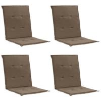 Tuinstoelkussens lage rug 4 st 100x50x3 cm oxford stof taupe - thumbnail