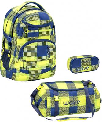 Belmil rugzak Infinity 30 liter polyester geel/blauw 3-delig