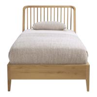 Ethnicraft Bed 'Spindle' Geolied Eikenhout, 90 x 200cm - thumbnail