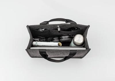 Sigel Laptoptas Desk Sharing Bag Basic M Synthetisch vilt Donkergrijs (b x h x d) 36 x 28 x 15 cm Geschikt voor max. (laptop): 39,1 cm (15,4)