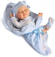 Berjuan pop meisjes 40 cm grijs/blauw - thumbnail