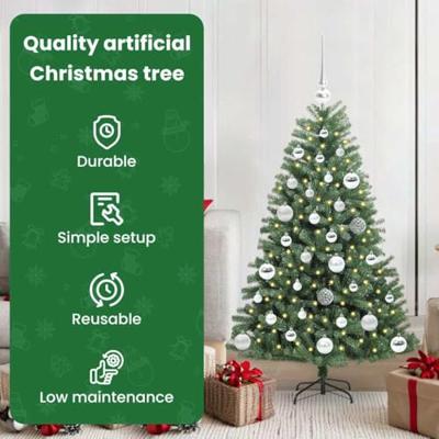 VidaXL Kunstmatige inklapbare kerstboom groen 120 cm pvc en metaal