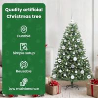VidaXL Kunstmatige inklapbare kerstboom groen 120 cm pvc en metaal - thumbnail
