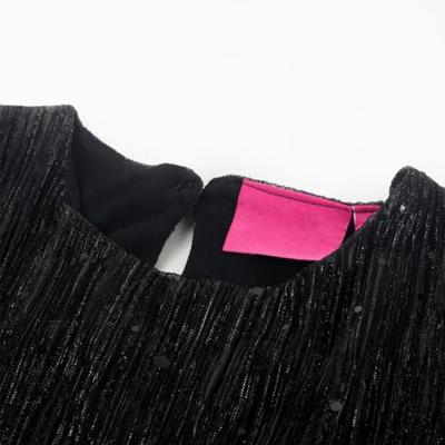 Kinderjurk met lange mouwen paillettenontwerp 104 zwart Kinderjurk met lange mouwen paillettenontwerp 104 zwart