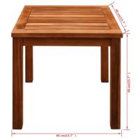 Ligbedden 2 st met tafel massief acaciahout en textileen - thumbnail