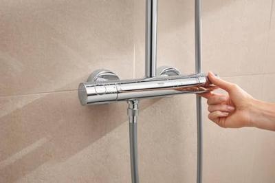 Grohe Tempesta 250 Cube regendoucheset met 3 straalsoorten en thermostaatkraan Ø25cm chroom