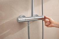 Grohe Tempesta 250 Cube regendoucheset met 3 straalsoorten en thermostaatkraan Ø25cm chroom - thumbnail