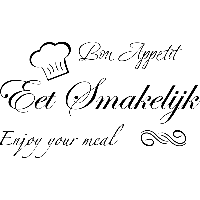 Eetsmakelijk - Muursticker - thumbnail