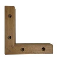 Meubelpoot hoek 16 bij 16 cm en hoogte 4 cm van massief hout - thumbnail