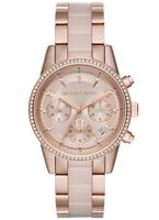 Michael Kors dames Ritz Rosegoudkleurig chronograafhorloge MK6307 - thumbnail