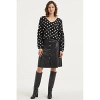 JDY blouse met stippen zwart - thumbnail