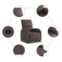 Sta-op-fauteuil verstelbaar kunstleer bruin - thumbnail