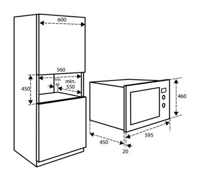 Inventum IMC6125F Inbouw combimagnetrons Zwart