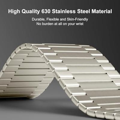 Magnetische stalen band - Zeer sterke magneet - Titanium kleur - Geschikt voor Apple Watch 38mm / 40mm / 41mm / 42mm Magnetische stalen band - Zeer sterke magneet - Titanium kleur - Geschikt voor Apple Watch 38mm / 40mm / 41mm / 42mm