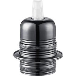 Light depot - metalen 2-rings fitting E27 - zwart - Outlet