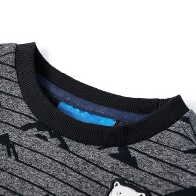 Kindertrui met heuvelprint 116 gemleerd marineblauw